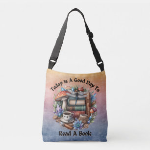 Sac Ajustable Cottagecore, Bois, libellules, Livres,