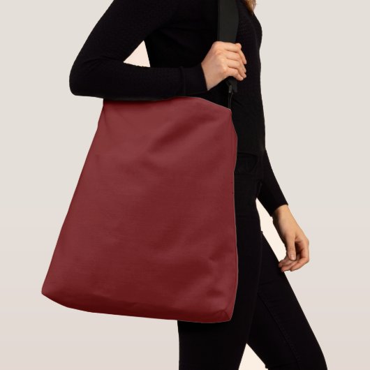 Sac Ajustable Couleur rouge sang noir uni (De près)
