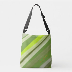 Sac Ajustable Couleurs de nom personnalisées Rayures vert citron