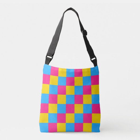 Sac Ajustable Couleurs de Pansexualité à damiers motif (Devant)
