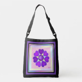 Sac Ajustable Couleurs pastel & coeurs violets battre (Dos)