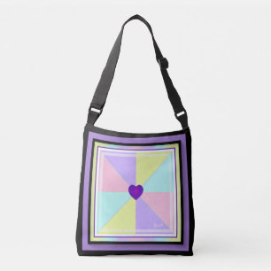 Sac Ajustable Couleurs pastel & coeurs violets battre