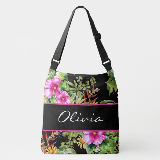 Sac Ajustable Couleurs tropicales Nom floral (Devant)