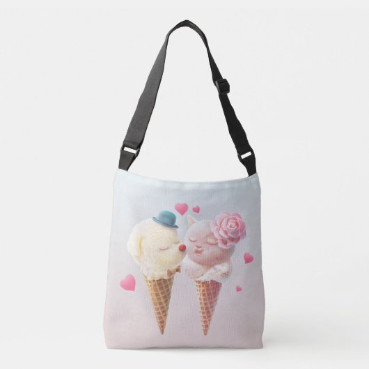 Sac Ajustable Couple de crème glacée - Amour au premier coup (Devant)