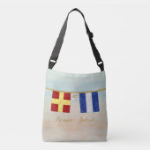 Sac Ajustable Couples Monogramme Signal Maritime Drapeaux Aquare (Devant)