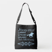 Sac Ajustable Courageuse fille de cheval robuste en bleu clair (Dos)