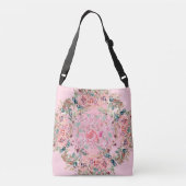 Sac Ajustable Couronne délicate rose avec fleurs et feuilles (Dos)