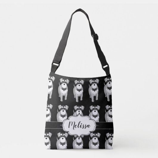 Sac Ajustable Coutume de Schnauzers miniatures rétro (Devant)