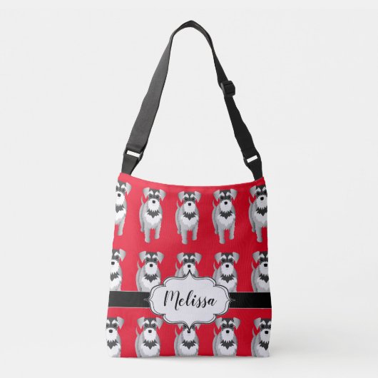 Sac Ajustable Coutume de Schnauzers miniatures rétro (Devant)