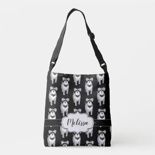 Sac Ajustable Coutume de Schnauzers miniatures rétro (Dos)