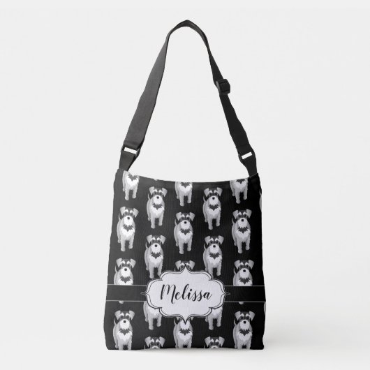 Sac Ajustable Coutume de Schnauzers miniatures rétro (Devant)