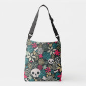 Sac Ajustable Crâne fleuri (Devant)