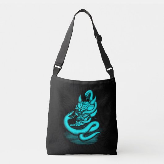 Sac Ajustable Crâne - Tête diabolique avec serpent (Devant)