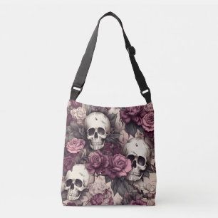 Sac Ajustable Crânes gothiques Chute Florales Sombre Halloween