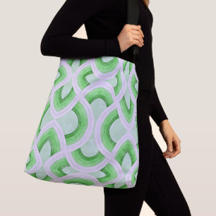 Sac Ajustable Création vintage groovy arc-en-ciel en menthe et v