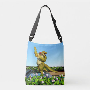Sac Ajustable Crocodile drôle Champagne Fête Piscine Art