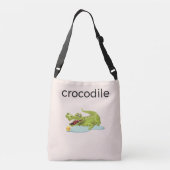Sac Ajustable Crocodile et calligraphie modifiables sur l'ivoire (Dos)