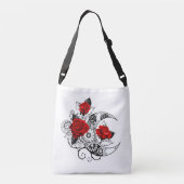 Sac Ajustable Croissant mécanique avec roses rouges (Dos)