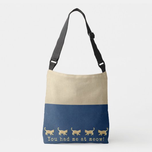 Sac Ajustable Cross Body Bag Gold Cats Vous m'avez eu à Meow (Devant)