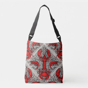 Sac Ajustable Crustacés en rouge, noir et ivoire