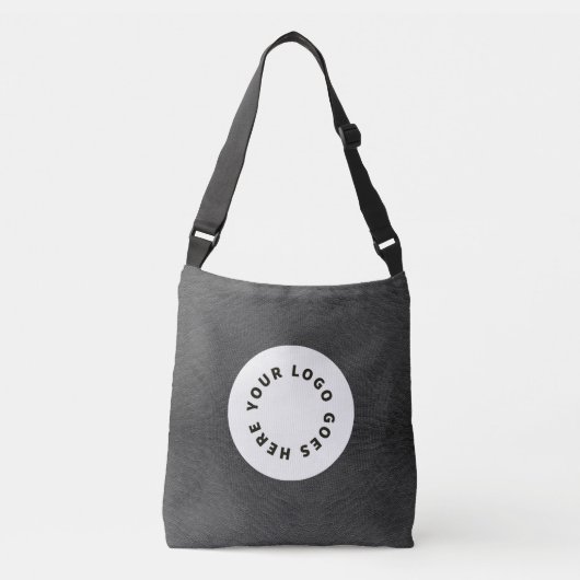 Sac Ajustable Cuir noir Faux avec logo (Devant)