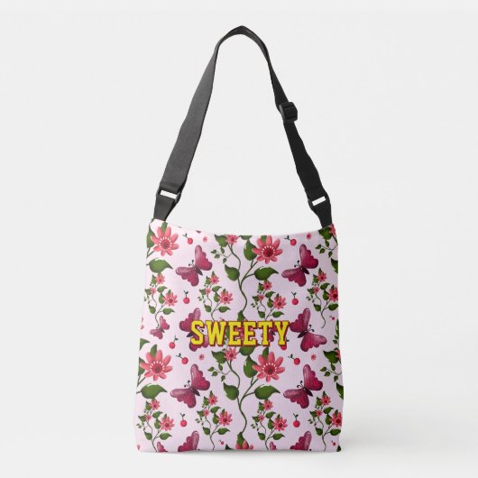 Sac Ajustable Custom floral butterfly pattern  (Devant)