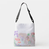 Sac Ajustable Custom Kids Artwork, deux mignonnes souris, fleurs (Dos)