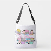 Sac Ajustable Custom Pastel Pencil Bow Teacher Aesthetic (Devant)