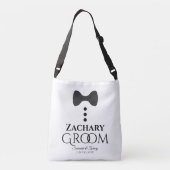 Sac Ajustable Cute Black Bow Cravate & Boutons Mariage de Groom (Dos)