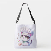 Sac Ajustable Cute boulangère Chef Chat Kitten avec pain | (Dos)