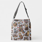 Sac Ajustable Cute Cats Doodé Cross Body Bag (Dos)