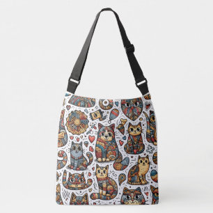 Sac Ajustable Cute Cats Doodé Cross Body Bag