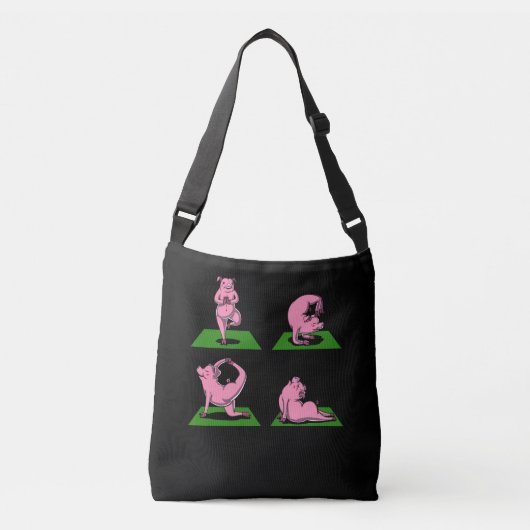 Sac Ajustable Cute Cochon Yoga Poses Animaux De Ferme Drôle (Devant)