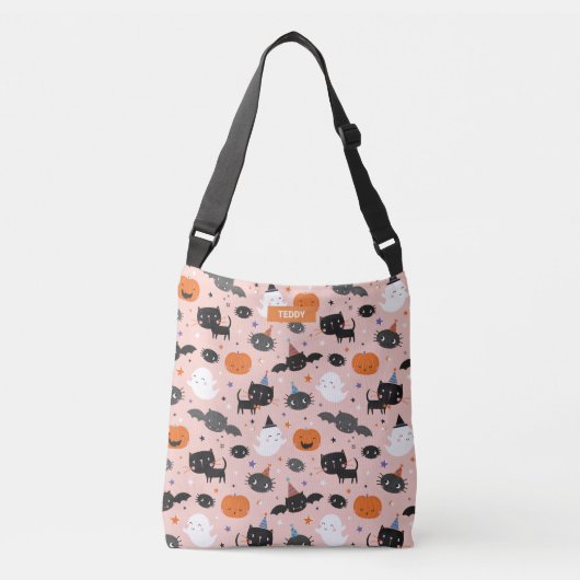 Sac Ajustable Cute Halloween Fantômes, Chats, chauves-souris et (Devant)