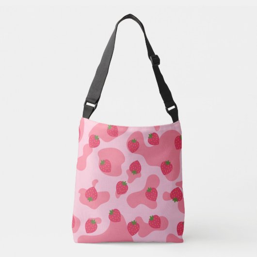 Sac Ajustable Cute Kawaii Motif de la vache fraise (Devant)