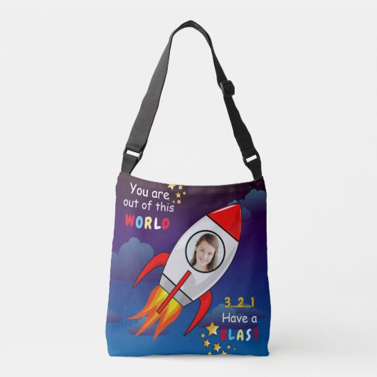 Sac Ajustable Cute Outer Space Rocket Ship Blast Off Birthday (Devant)