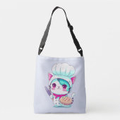 Sac Ajustable Cute pâtisserie boulangère Chef Chat avec gâteau e (Dos)