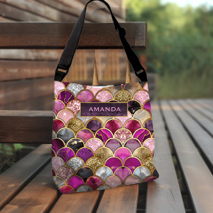 Sac Ajustable Cute rose rose or sirène échelles girly