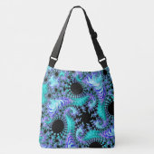 Sac Ajustable Cyan Tentacle psychédélique Abstrait art fractal (Devant)
