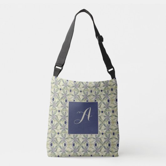Sac Ajustable Cyanus (Fleur de maïs) Monogramme en treillis avec (Devant)