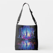 Sac Ajustable Cyberpunk City Skyline futuriste (Dos)