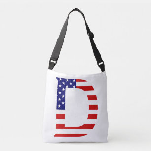 Sac Ajustable D Monogramme superposé sur le drapeau américain cb
