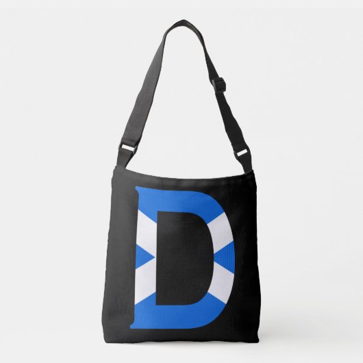 Sac Ajustable D Monogramme superposé sur le drapeau écossais cbc (Devant)
