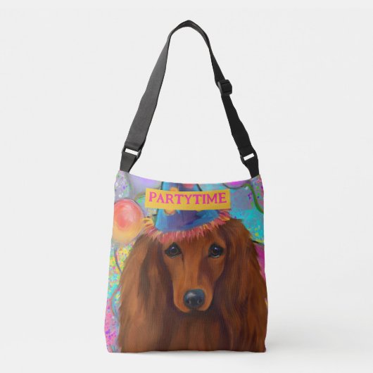 SAC AJUSTABLE DACHSHUND ROUGE (Devant)