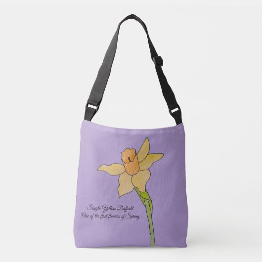Sac Ajustable Daffodique jaune simple violet pâle (Devant)