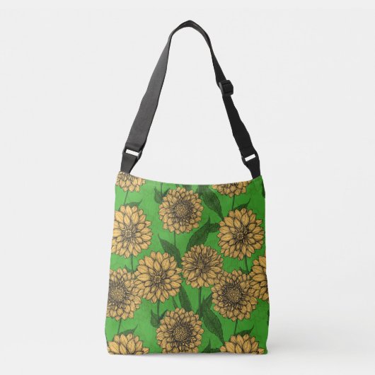 Sac Ajustable Dahlias en jaune et vert (Devant)