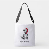 Sac Ajustable Dalmatien de Noël Personnalisé (Devant)