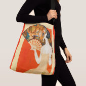 Sac Ajustable dame art déco avec ventilateur (De près)