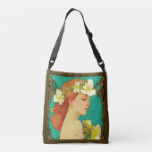 Sac Ajustable Dame celtique avec des fleurs dans ses cheveux (Dos)