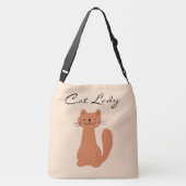 Sac Ajustable Dame de chat mignonne Typographie Simple (Dos)